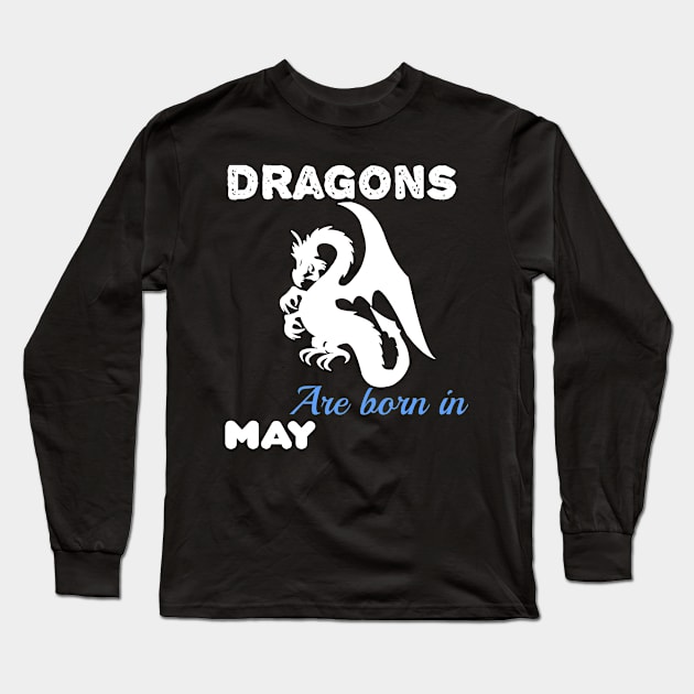 Dragons Are born In May Long Sleeve T-Shirt by Lin Watchorn 